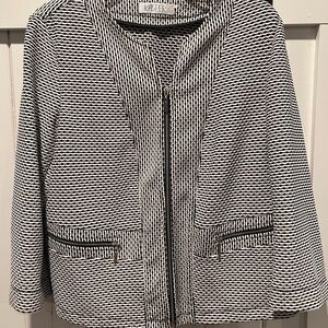 Black and white blazer